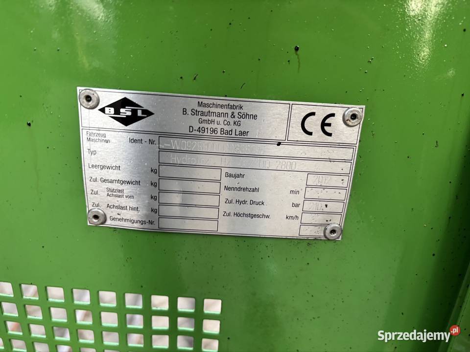 Strautmann HQ 2012 wycinak do pryzm wybierak