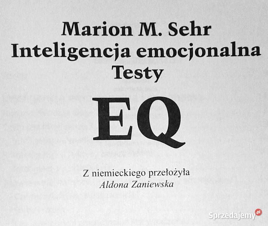 Inteligencja emocjonalna Testy EQ Marion M Sehr lubelskie Chełm