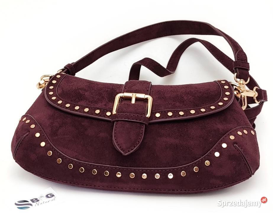 Torebka Flora CO Paris Zamsz Bordo Burgund dolnośląskie Wrocław