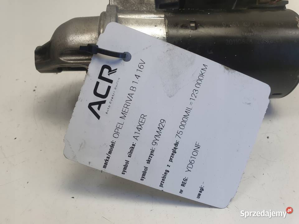Opel Meriva B 14 16V ROZRUSZNIK bosch 0001107522