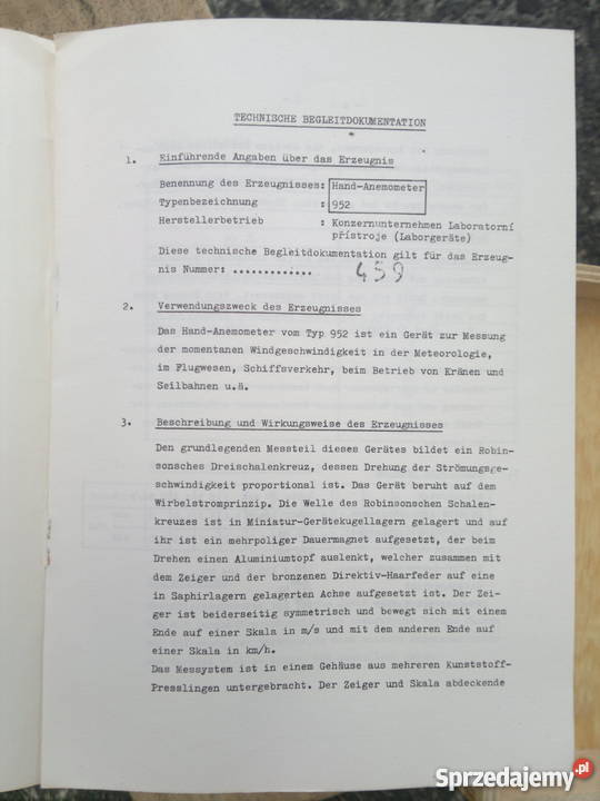 Hand Anemometr 952 Dąbrowa Górnicza sprzedam