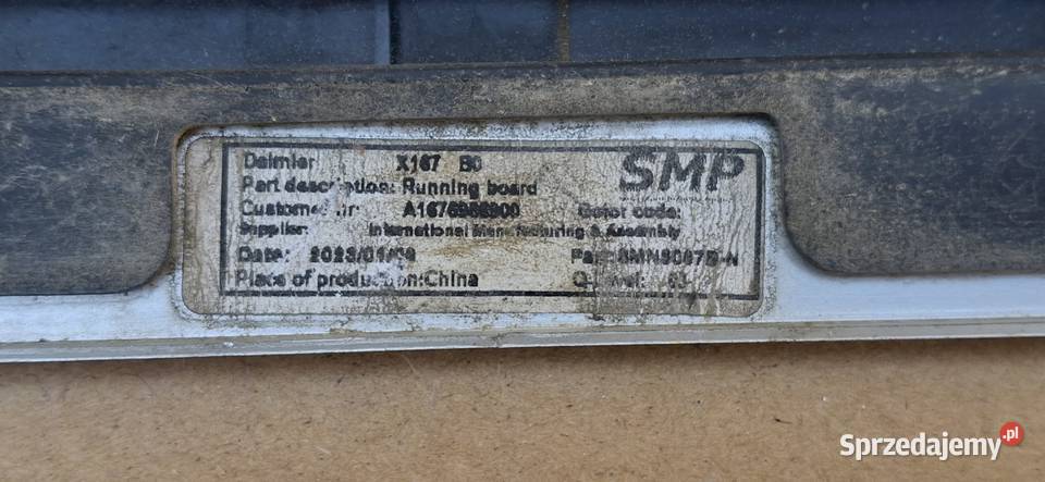 MERCEDES GLE W167 LISTWA NAKŁADKA PROGU STOPIEŃ Bieleń