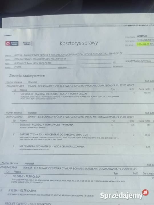 Audi A6 C7 20 190 Lift Ultra Stronic 2016r Skóra radio A6 Bogoria