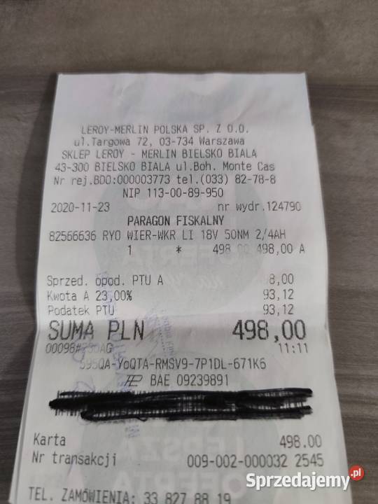 Ryobi wkrętarka ładowarka bateria 2 ah 4 ah