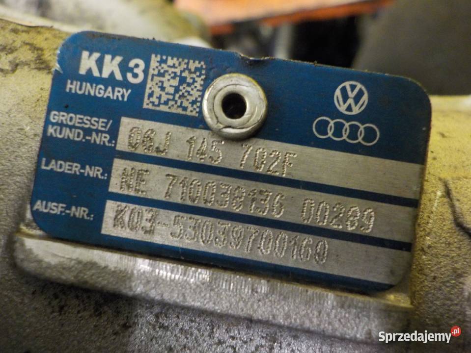 SUPERB II A3 GOLF 18 TSI 13r 160 CDA turbina