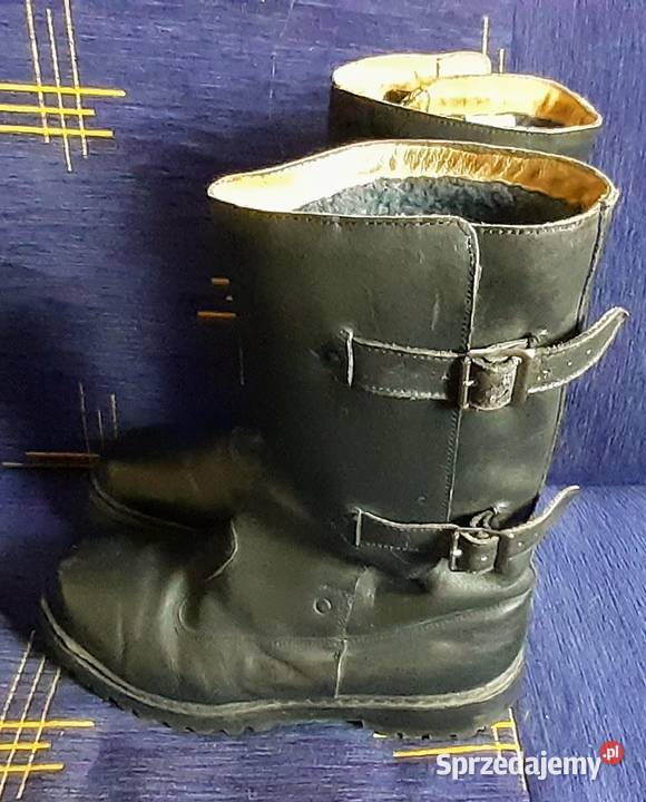 Wysokie czarne buty skórzane npna motocykl quad Pruszków