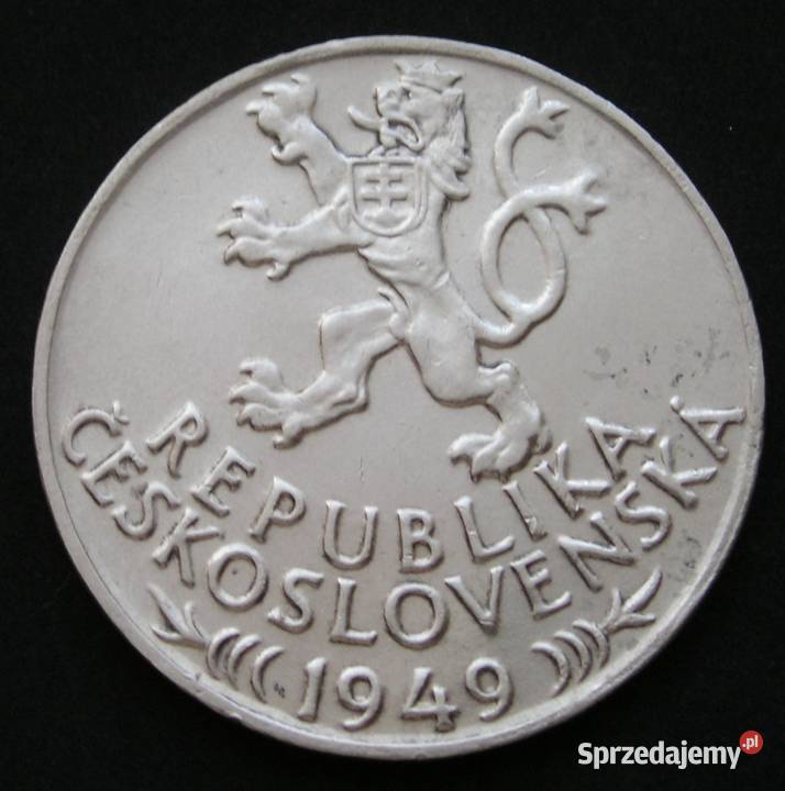 CZECHOSŁOWACJA 100 KORON 1949 GÓRNICTWO SREBRO Łódź