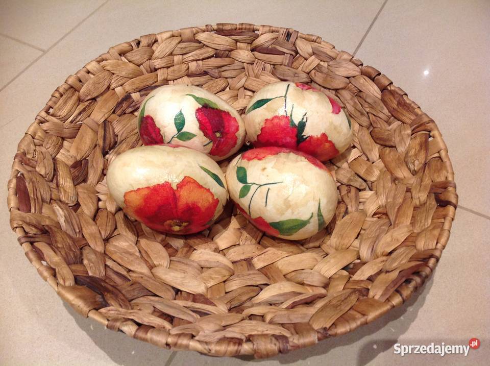 Duże JAJKO Decoupage 4 Nowa Sól