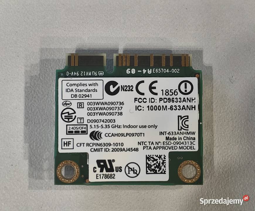 Karta sieciowa Intel 633ANHMW 24 GHz Samsung karta sieciowa Internet i komunikacja Inczew