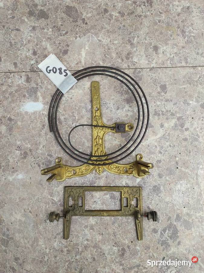 G085 Gong sanki zdobione mocowanie mechanizmu pomorskie Tczew