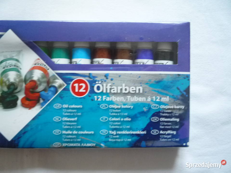Farby olejne 12 kolorów tuba 12ml Stylex Artykuły szkolne