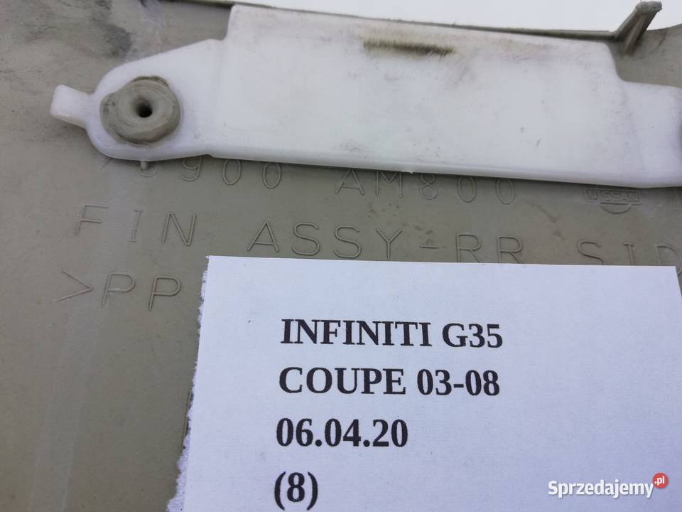 TAPICERKA BOCZEK PRAWY TYŁ INFINITI G35 COUPE sprzedam