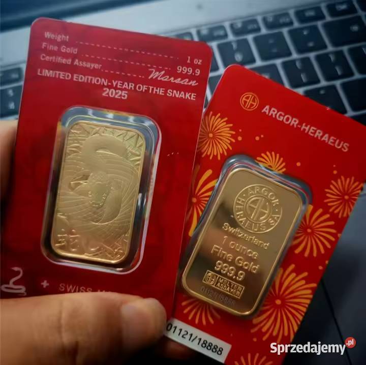 Sztabka zloto replika credito suisse 1 oz opolskie