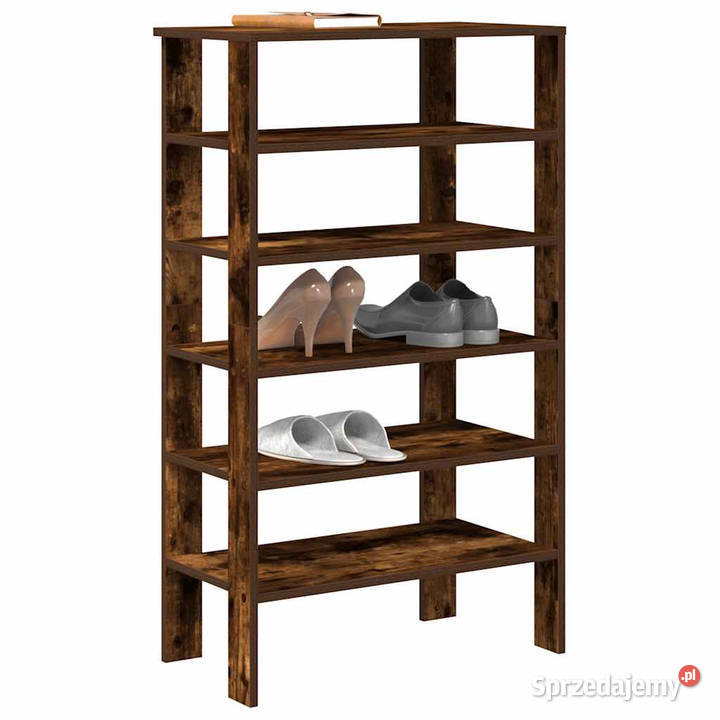 Półka na buty przydymiony dąb 61x32x105 WM859864 Na buty mazowieckie sprzedam