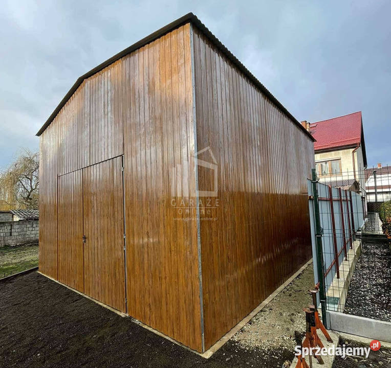Hala blaszana Garaż blaszany 6x6m Brama 2x okno Busko-Zdrój