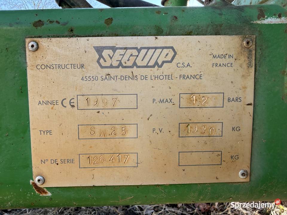 Opryskiwacz Seguip SW25 lubelskie Polskowola sprzedam