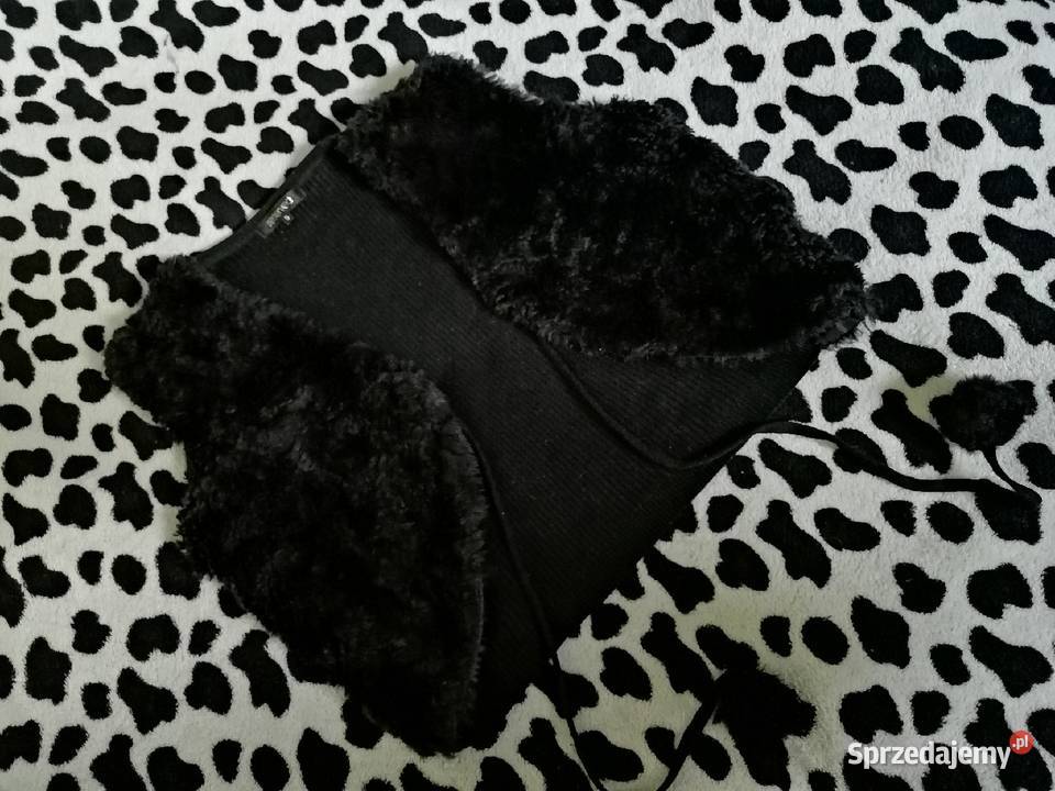 kamizelka miś sweterek futerko kamizela futrzak czarny Leszno