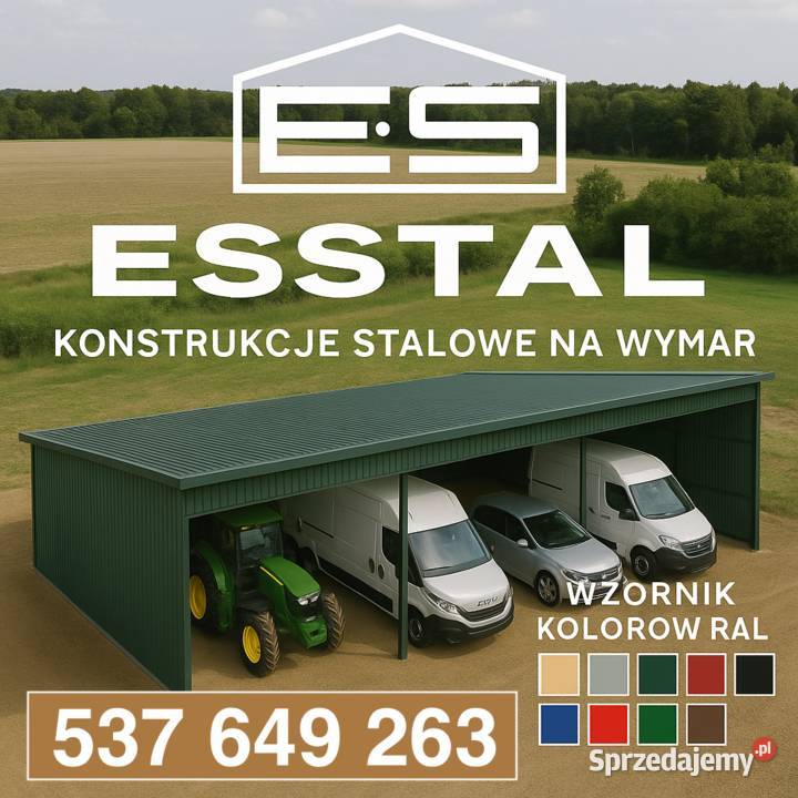 Zadaszenie bez BramWiataMagazyn RolniczyGaraż 288zł/m2 Węgrów