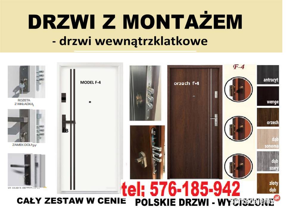 Drzwi zewnętrzne z montażem ręki do bloku podkarpackie Tarnobrzeg