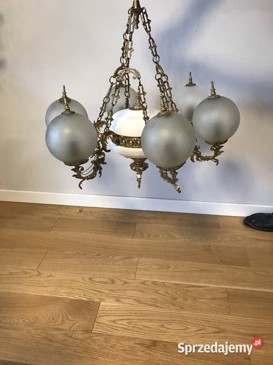 6 cio Ramienny Żyrandol Mosiądz Ceramika inny kolor mazowieckie Warszawa