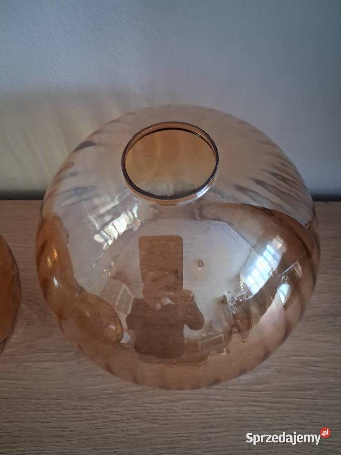 4 klosze szklane bursztynowe Warszawa sprzedam
