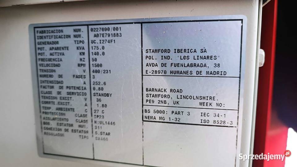 Agregat Prądotwórczy GESAN DVR 150 152 kva Atlas Pozostałe