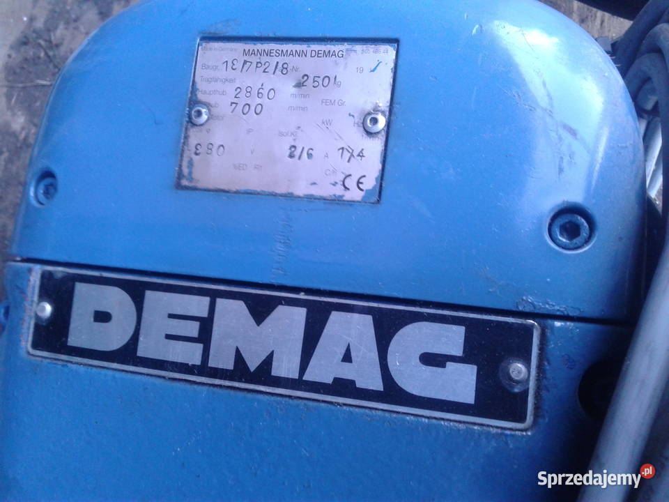 DEMAG Suwnica 250 380V Pilot Hak Zaczep Kula Skawina