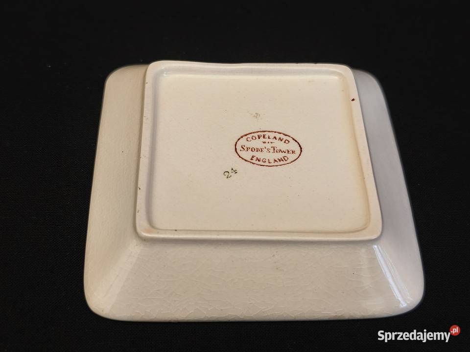 Talerzyk angielski Copeland Spodes Tower Porcelana i szkło Chełm