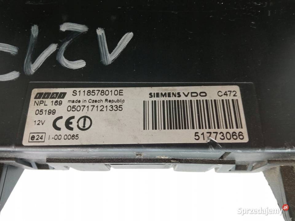 MODUŁ KOMFORTU 51773066 S118578010E Fiat Panda Komputery