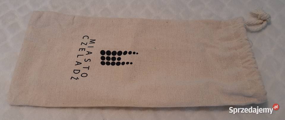 Woreczek materiałowy Miasto Czeladź beżowy