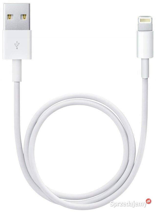 Kabel USB do iPhone Apple 8-Pin 1 Metr Biały. Polecam.