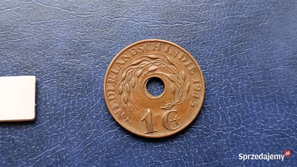 Stare monety 1 cent 1945 S Holenderskie Indie podkarpackie Lesko