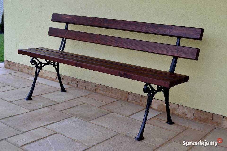 ławka parkowa ogrodowa miejska z oparciem gruba Ławy i ławki Gorlice sprzedam