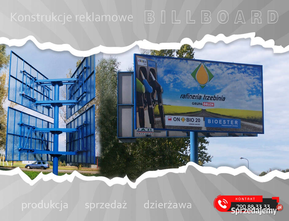 Zbrojenie beton reklama billboard konstrukcja Trzebinia