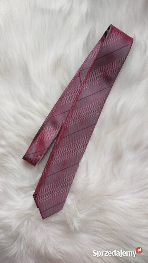 Piękny śliwkowy burgundowy krawat Chattier Olkusz