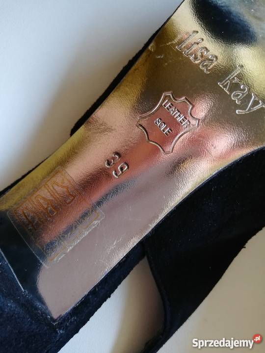 eleganckie sandały Lisa Kay r 39 zamszowe Sandały i klapki