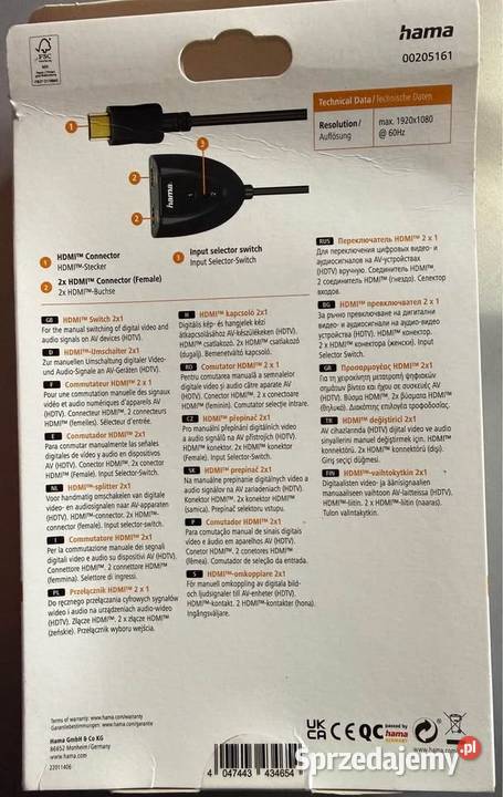 Kabel HDMI 2xHDMI HAMA