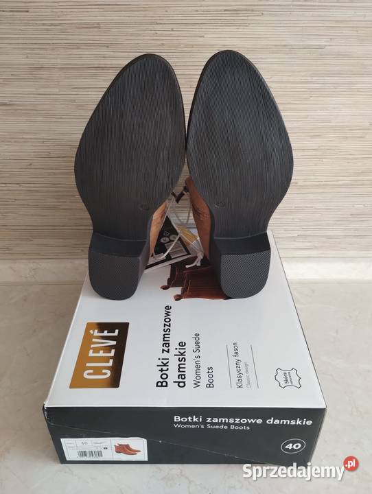 NOWE Buty damskie zamszowe botki JASNY BRĄŻ Kozaki Zabrze sprzedam