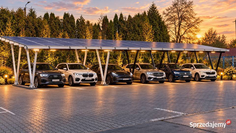 CARPORT SZCZELNY DACH FOTOWOLTAIKA SZYNA Fotowoltaika mazowieckie Gostynin
