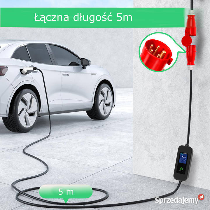 Szybka przenośna ładowarka 22kW Typ2 Mobilna Ładowarki samochodowe Szczecin