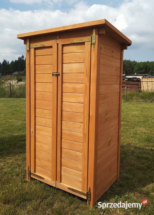 Szafa ogrodowa drewniana boazeria drzwi Kalety