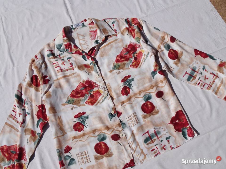 BONITA koszula kwiatowa Wiskoza Wzór Vintage 42 kolorowy Nowy Sącz