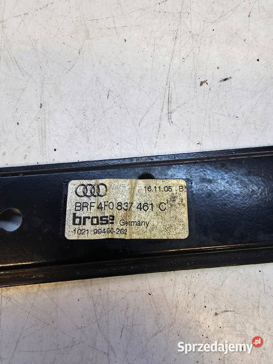 MECHANIZM SZYBY LEWY PRZÓD AUDI A6 C6 4F0837461 Przystajń
