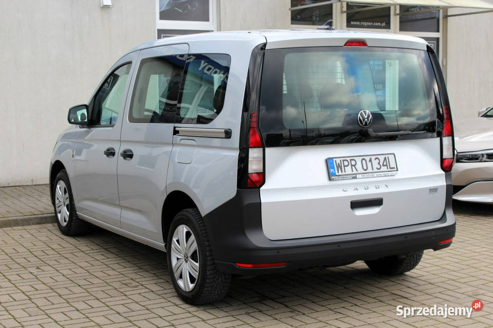 Volkswagen Caddy SalonPL FV23 Lane Assist srebrny Sokołów