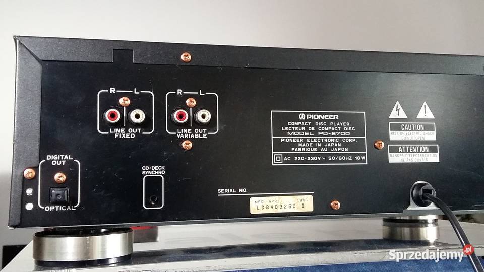 Referencyjny odtwarzacz CD Pioneer PD 8700 z Warszawa