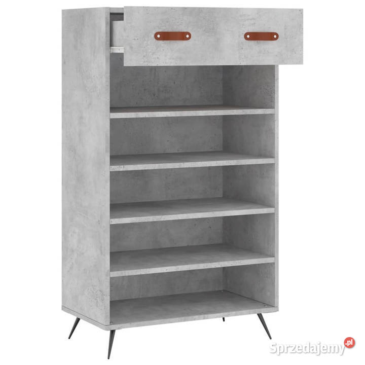 Szafka na buty szarość betonu 60x35x105 WM829584