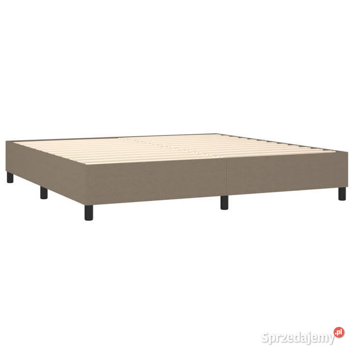 Łóżko kontynentalne z materacem taupe tkanina 203cm mazowieckie
