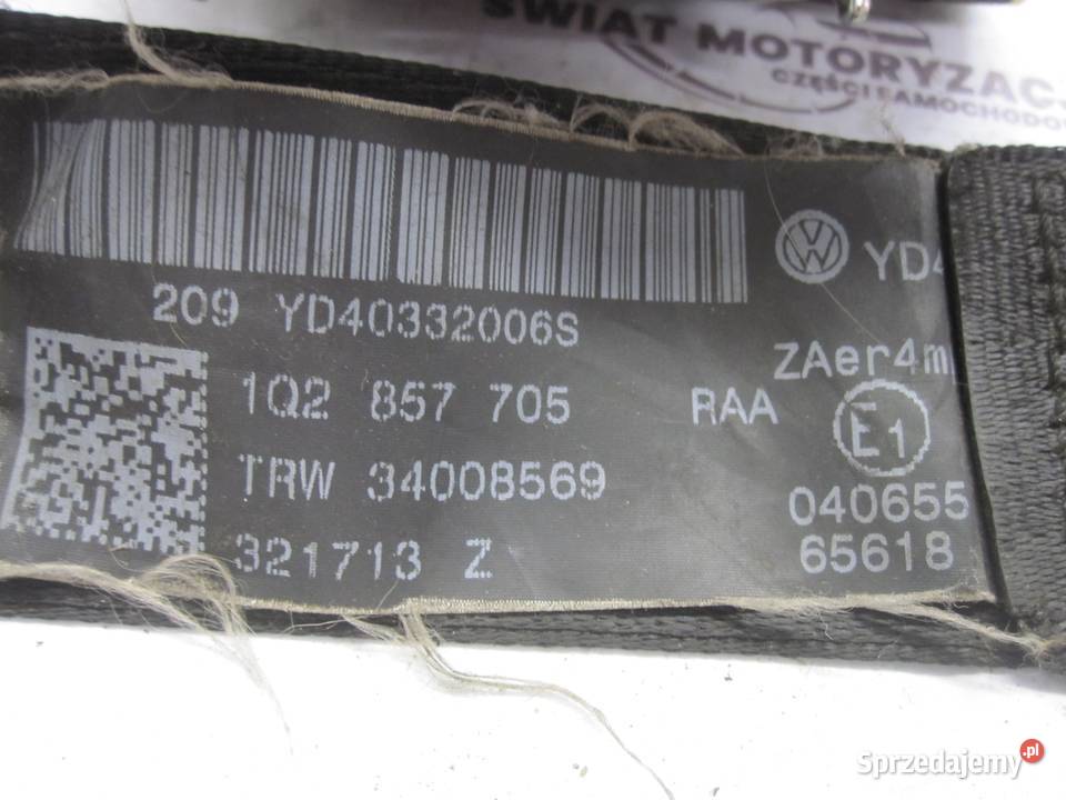 VW JETTA 07r pas bezpieczeństwa lewy przód Kielce