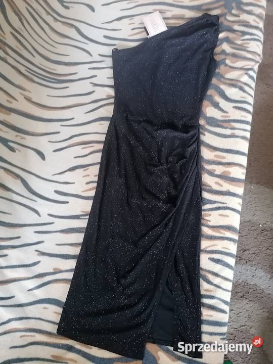 Czarna sukienka z efektem blink śląskie Żory