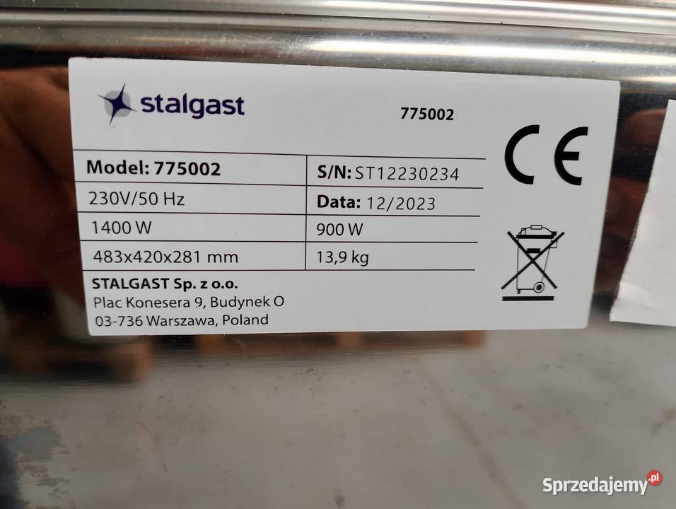 Kuchenka mikrofalowa Stalgast 775002 dolnośląskie Wrocław